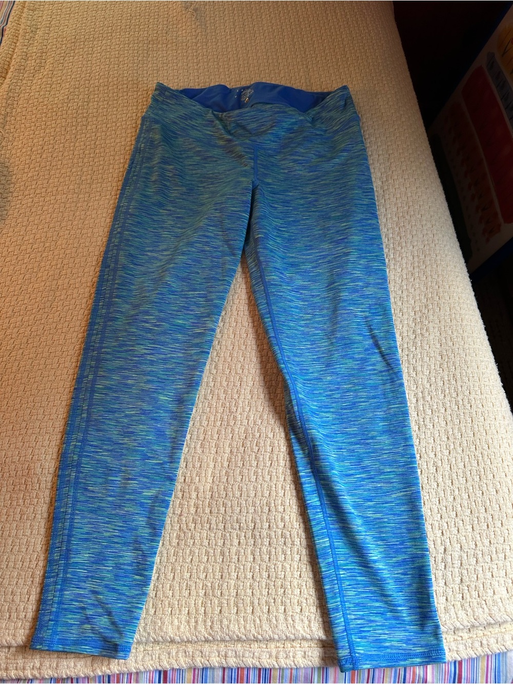 Lilly Pulitzer Blue and Green Space-Dye Leggings